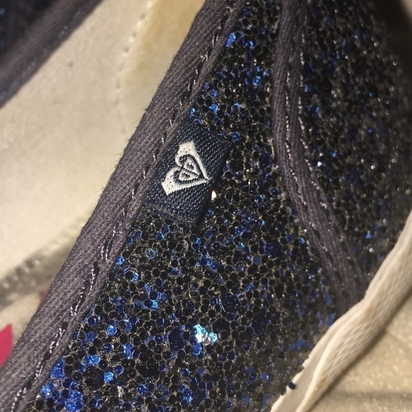 Roxy ROYAL BLUE GLITTERY SLIP ONS - Picture 8 of 8